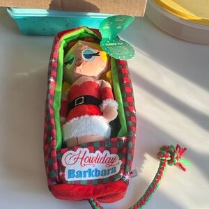 Bark Howliday Barkbara Dog Toy - Red and Green